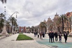 Pěší zóny Passeig de Lluís Companys a Vítězný oblouk