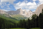 Ciampedie - pohled na Catinaccio