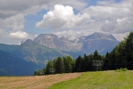 Ciampedie - pohled na Gruppo di Sella
