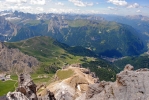 Sas de Pordoi - pohled na Belvedere