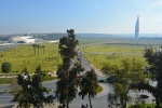 Pohled na Velké divadlo Mohammed VI Tower v Rabatu